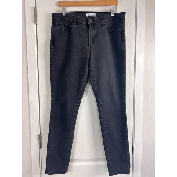 LOFT Women's Modern Skinny Jeans Black Wash Cotton Polyester Blend Size 31 / 12 - Picture 1 of 9